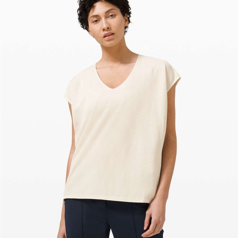 Lululemon Capped Short Sleeve Tee White Opal‎